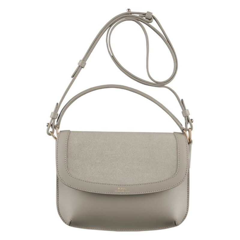 A.P.C. Sarah Mini Leather Shoulder Bag PXBVP-F61629-VERT TAUPE