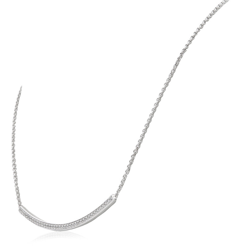 Apm Monaco Adjustable Dainty Pave Necklace AC6707OX - Jewelry, APM ...