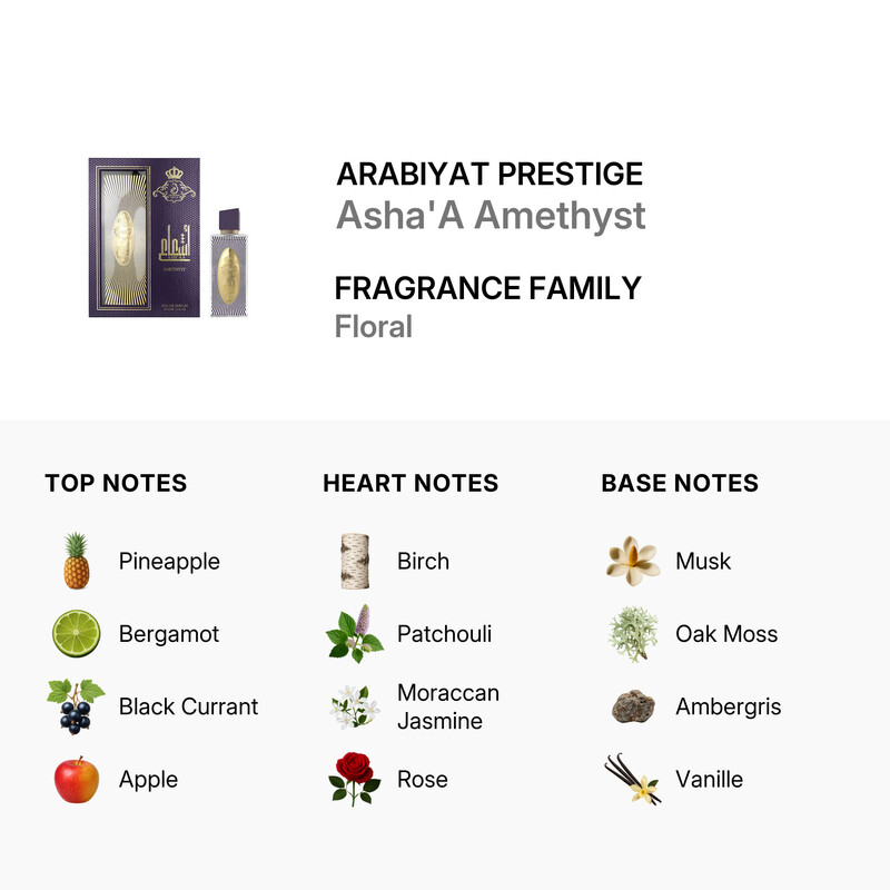 Arabiyat Prestige Ladies Asha'A Amethyst EDP 3.7 oz Fragrances
