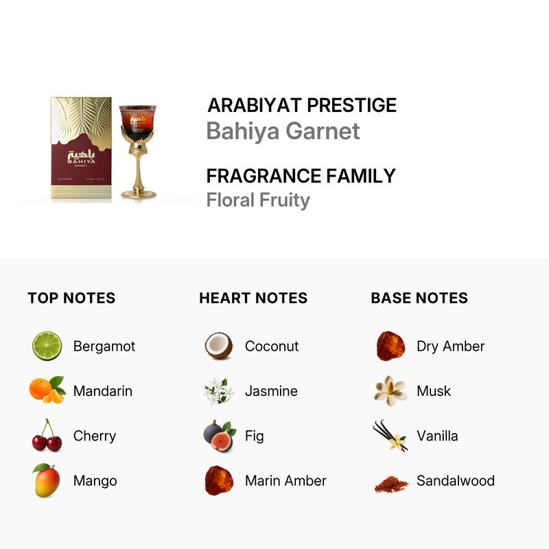 Arabiyat Prestige Ladies Bahiya Garnet EDP Spray 3.4 oz Fragrances