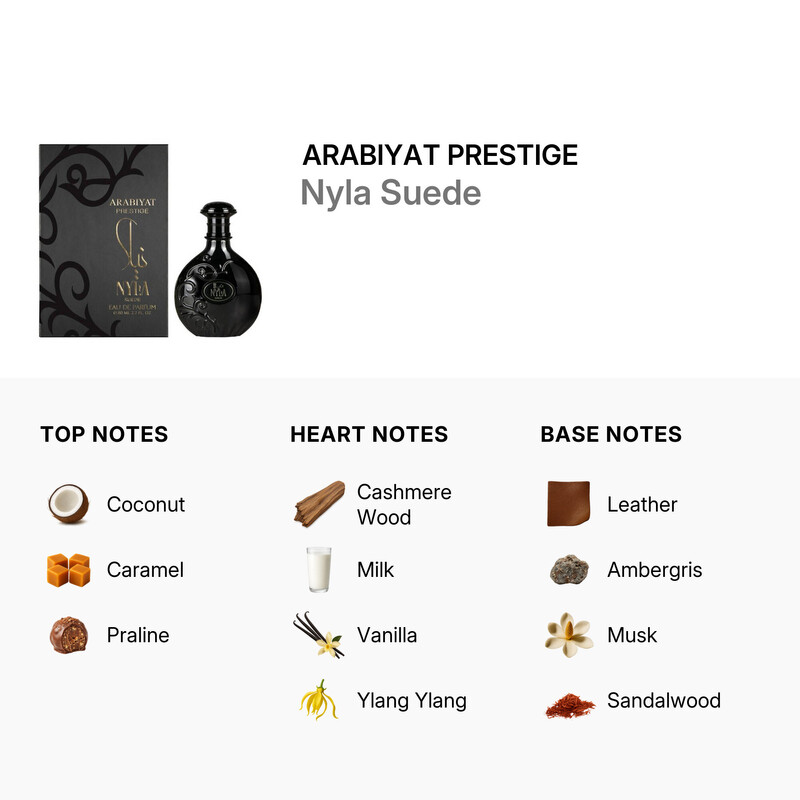 Arabiyat Prestige Ladies Nyla Suede EDP Spray 2.7 oz Fragrances