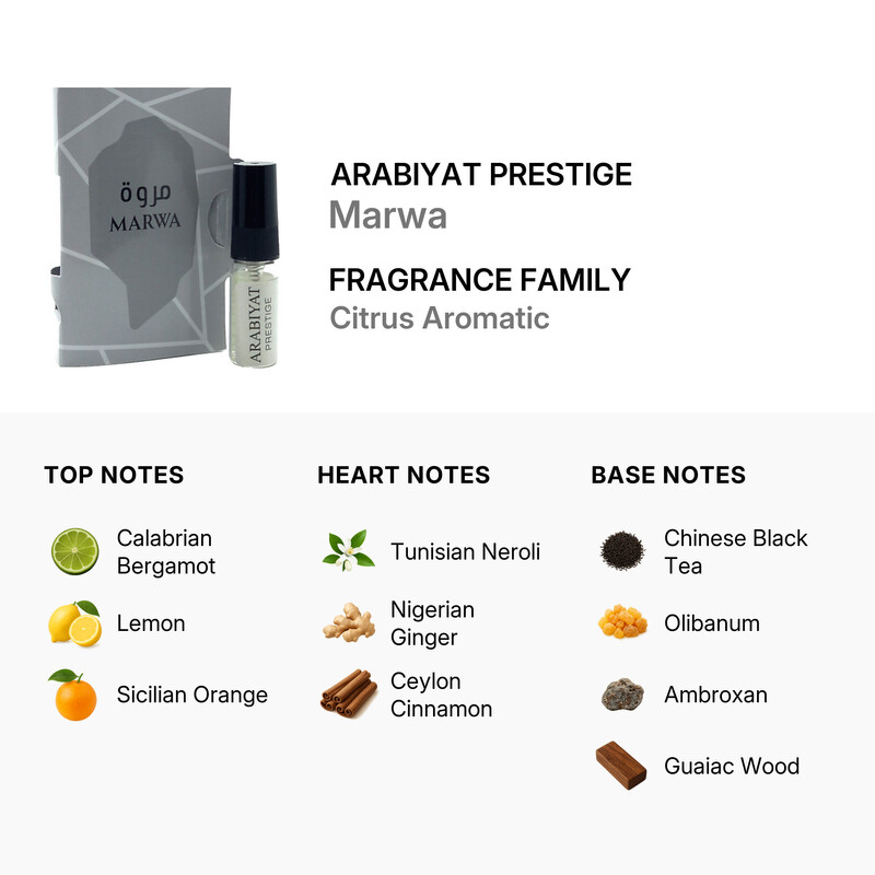 Arabiyat Prestige Men's Marwa EDP Spray 0.033 oz Fragrances