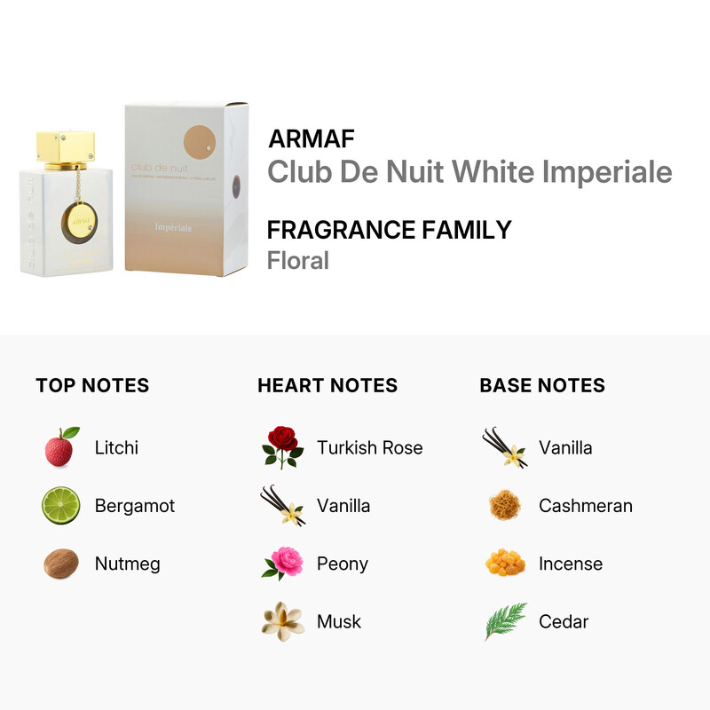 Armaf Ladies Club De Nuit White Imperiale EDP Spray 3.6 oz
