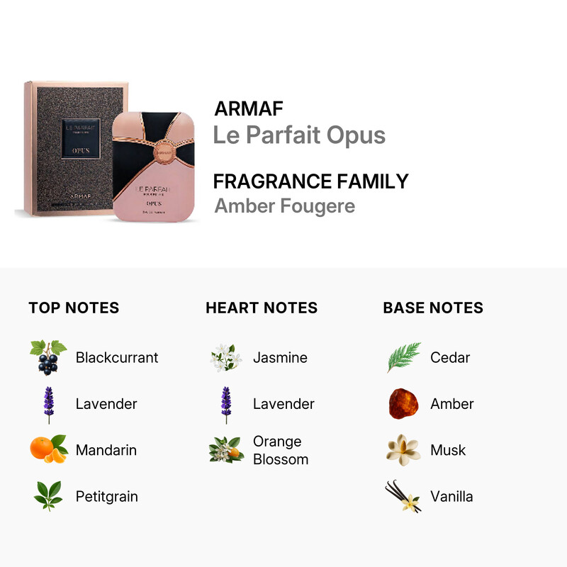 Armaf Ladies Le Parfait Opus EDP Spray 3.4 oz Fragrances