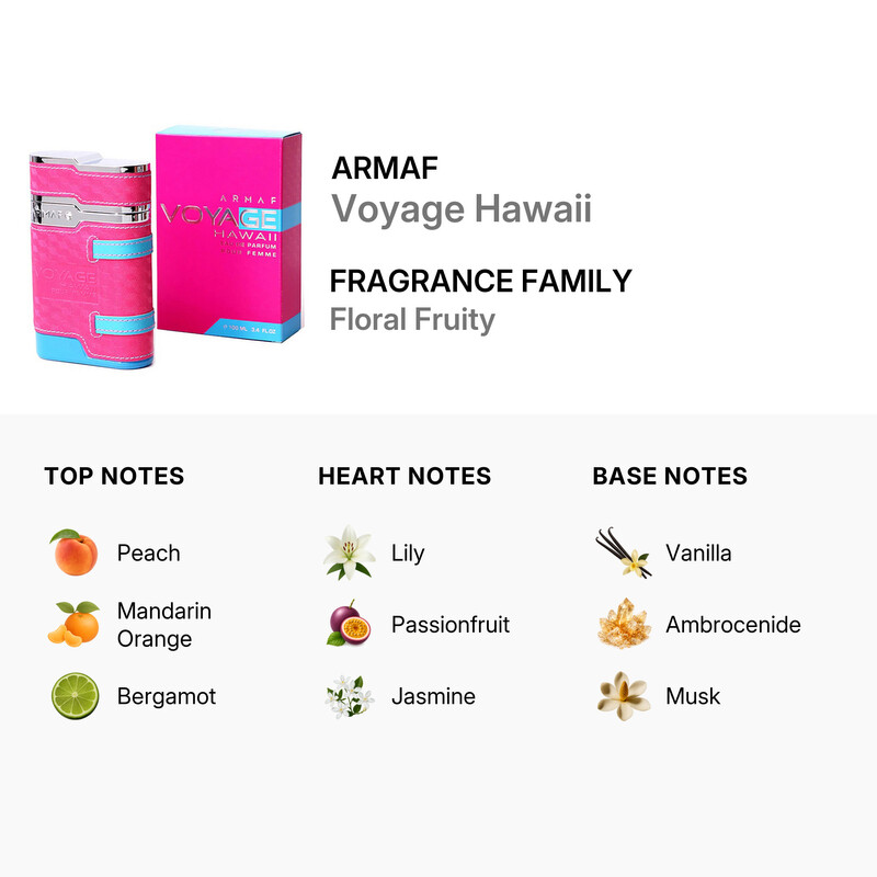 Armaf Ladies Voyage Hawaii EDP 3.38 oz Fragrances 6294015161526