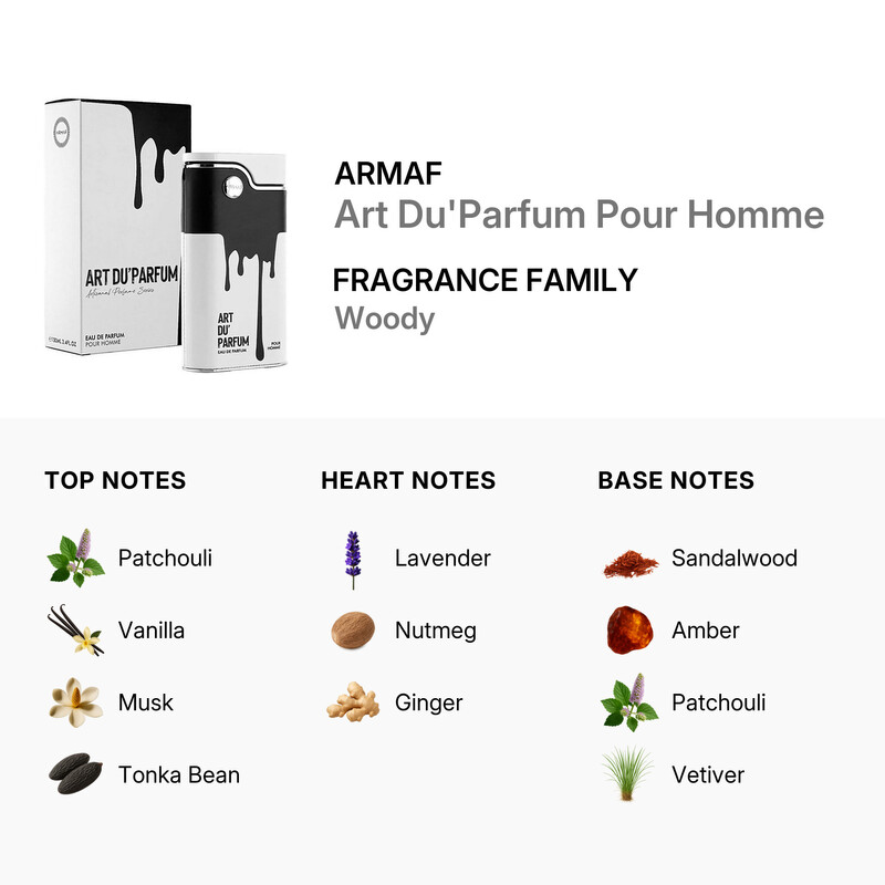 Armaf Men's Art Du'Parfum EDP 3.4 oz Fragrances 6294015155686