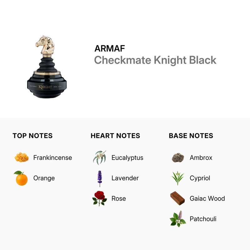 Armaf Men's Checkmate Knight Black EDP Spray 3.4 oz Black