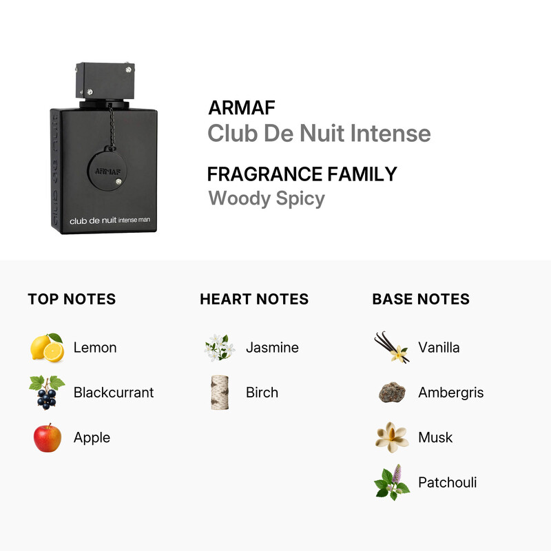 Armaf Men's Club De Nuit Intense EDT Spray 3.6 oz Fragrances