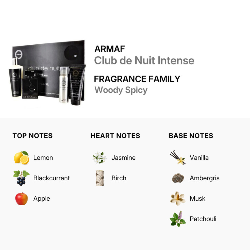 Armaf Men's Club de Nuit Intense 4pcs EDT Gift Set Fragrances
