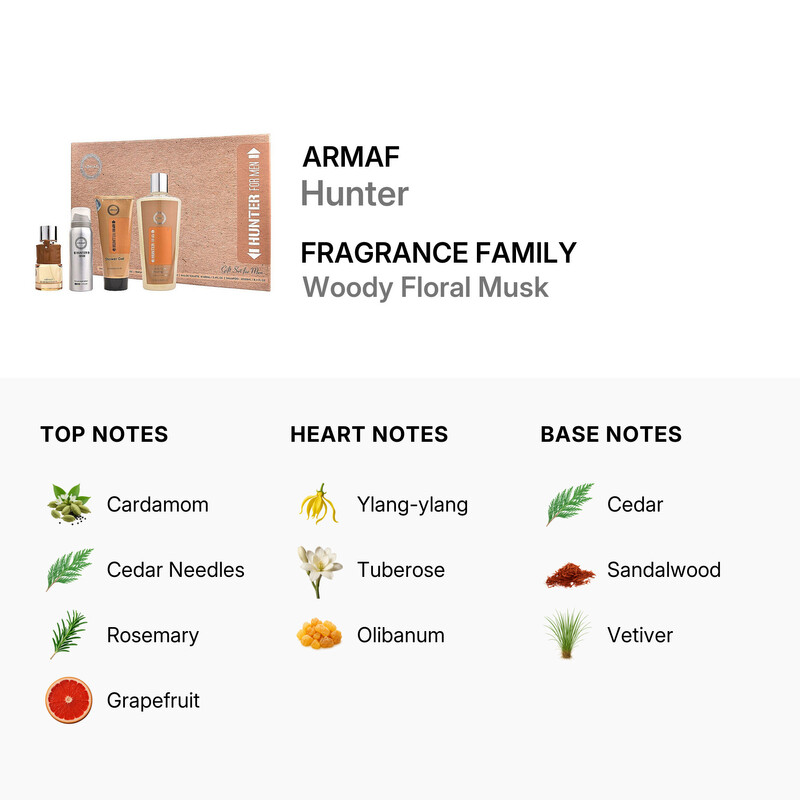 Armaf Men's Hunter Gift Set Fragrances 6085010091624 - Fragrances