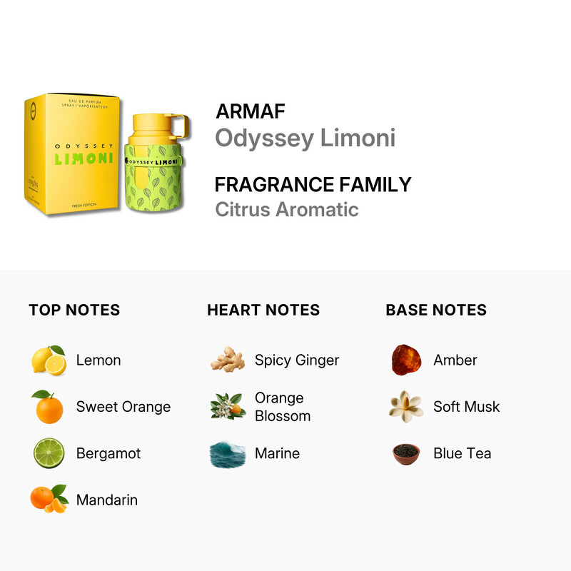 アルマフ オデッセイ リモーニ フレッシュエディション EDP 100ml Armaf Men's Odyssey Limoni EDP Spray 3.4 oz Fragrances
