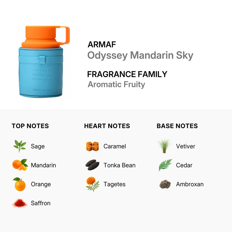 Armaf Men's Odyssey Mandarin Sky EDP Spray 6.7 oz Fragrances