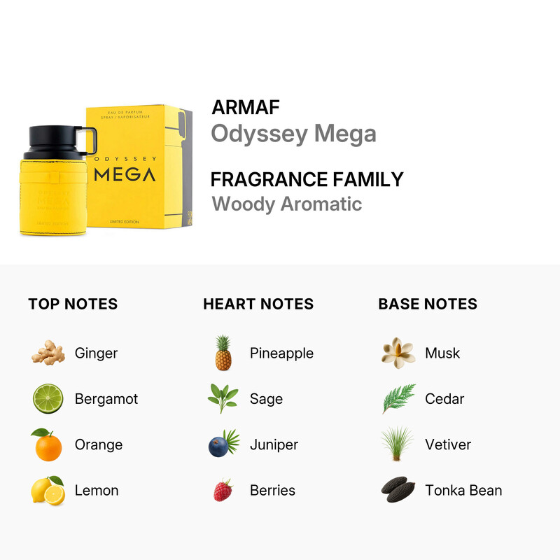 Armaf Men's Odyssey Mega EDP 3.4 oz Fragrances 6294015149388