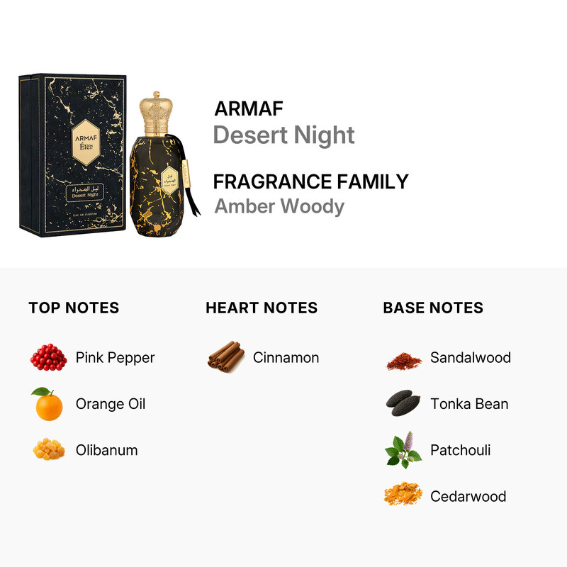 Armaf Unisex Desert Night EDP 3.4 oz Fragrances 6294015176124