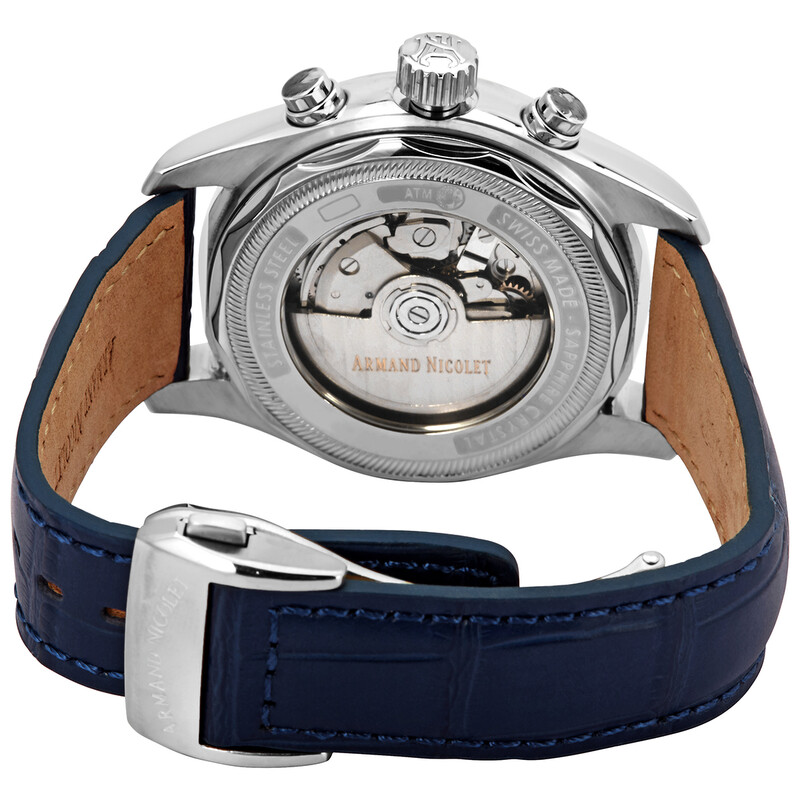 Armand Nicolet MH2 Chronograph Automatic Dark Blue Dial Men's