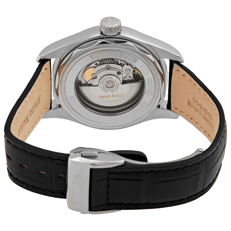 Armand Nicolet MH2 Moonphase Automatic Black Dial Men's Watch