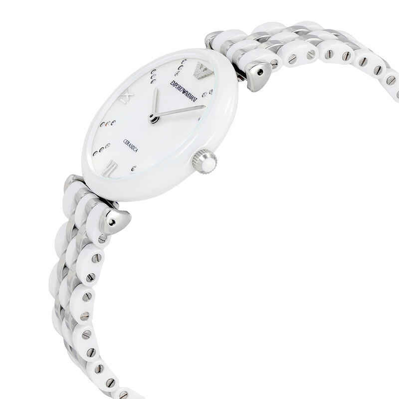 Emporio Armani Armani Ceramica Mother of Pearl Dial Ladies Watch