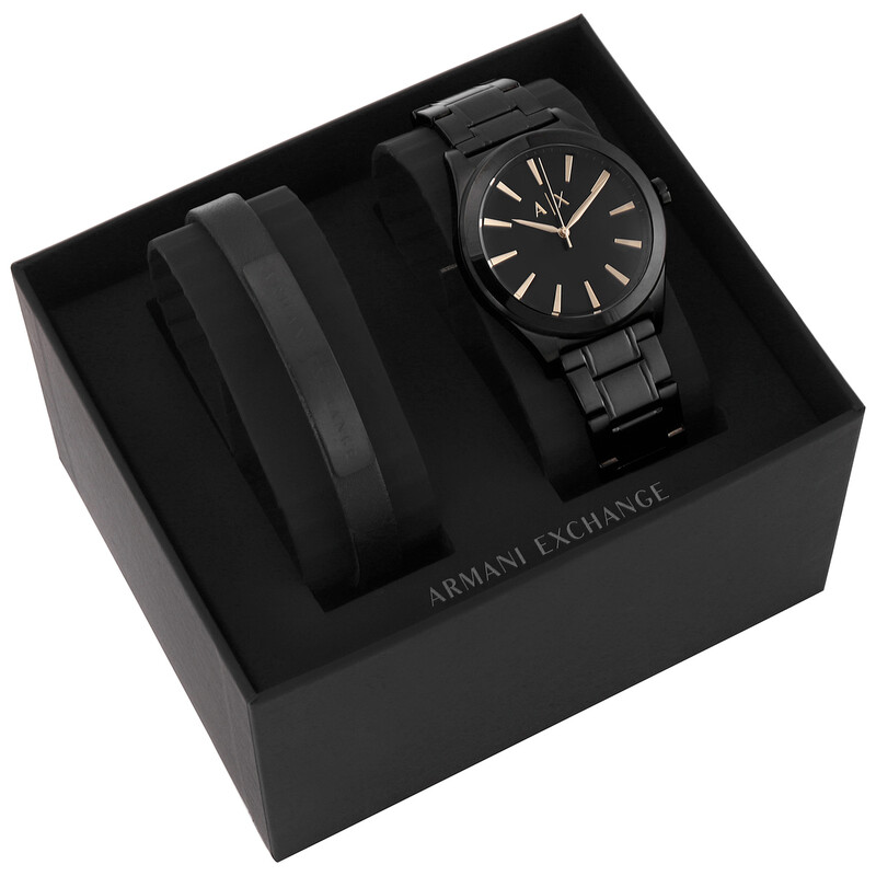 Armani Exchange Active Black Dial Men's Gift Set AX7102