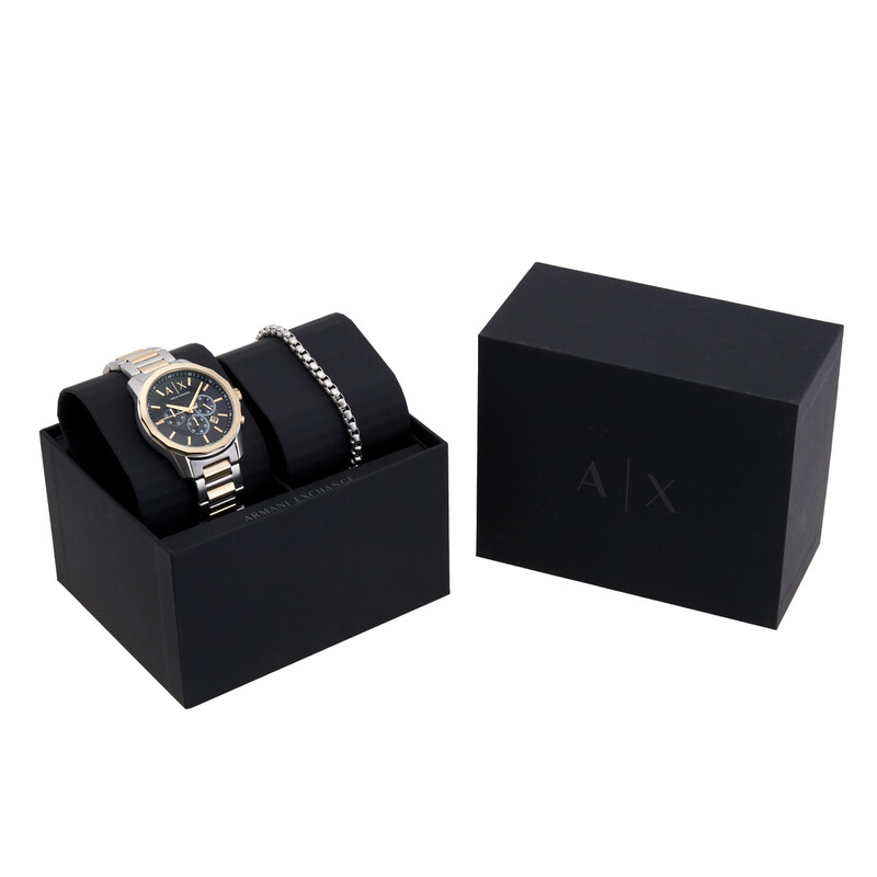 Armani Exchange Banks Chronograph Quartz Black Dial Men's Watch