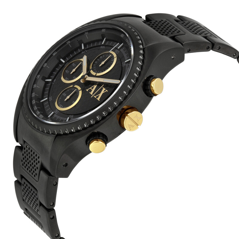 Armani Exchange Chronograph Black Dial Men's Watch AX1604 723763217149 ...