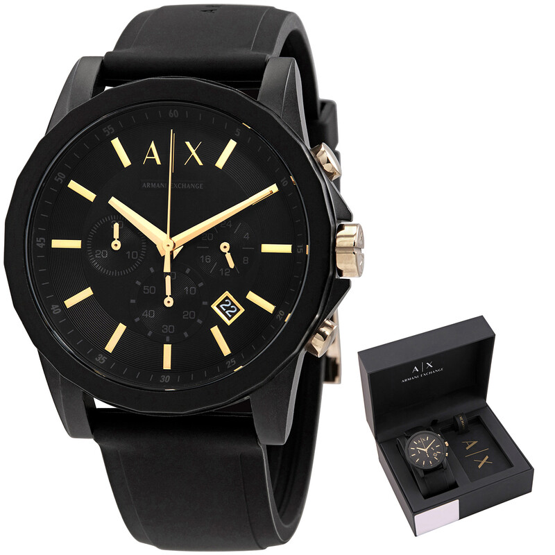 Armani Exchange Chronograph Quartz Black Dial Men's Watch And