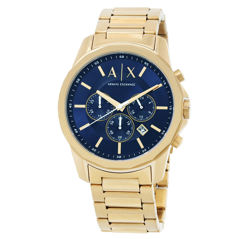 Armani Exchange Chronograph Quartz Blue Dial Men display picture 2