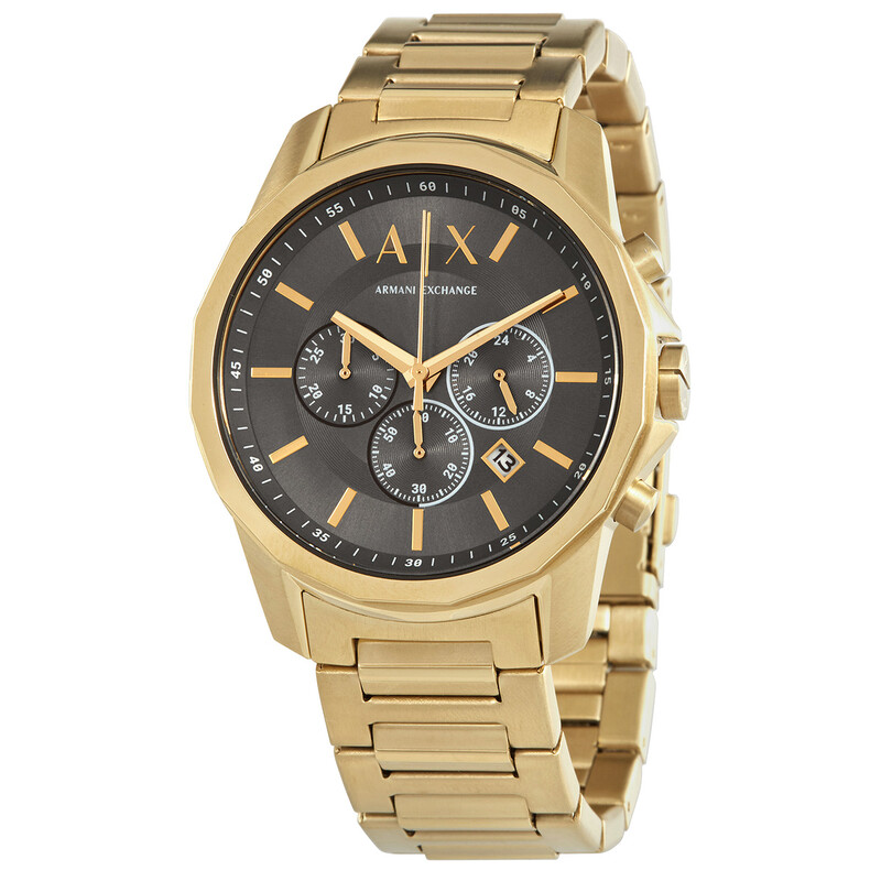 Armani Exchange Chronograph Quartz Grey Dial Men display picture 3