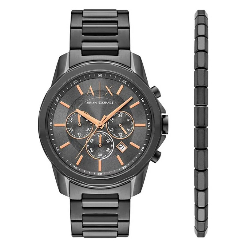 Armani Exchange Chronograph Quartz Men's Watch and Bracelet Gift