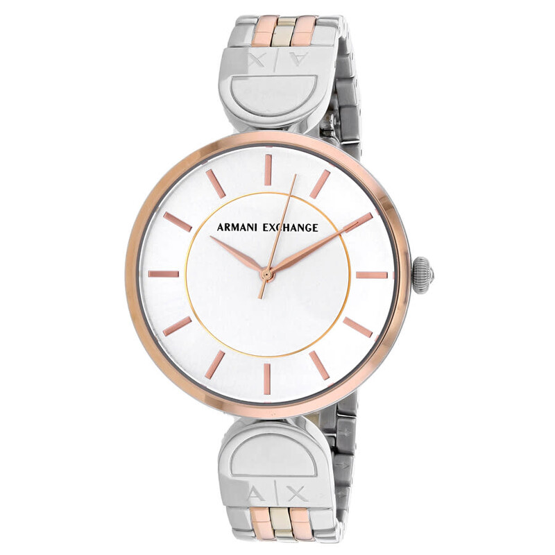Armani Exchange Classic Quartz Silver Dial Ladies Watch AX5381 ...