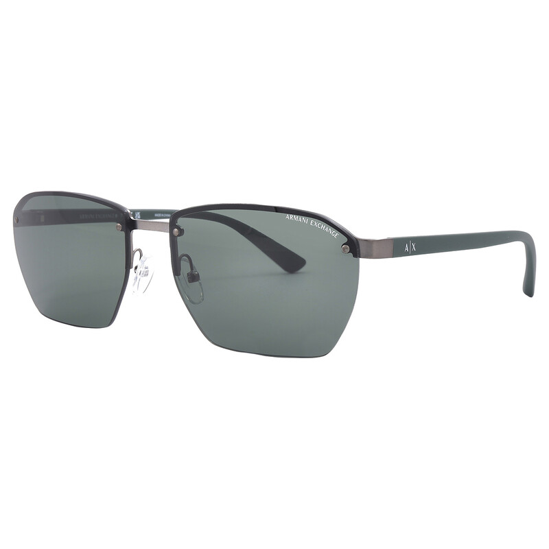 Armani Exchange Dark Green Irregular Men's Sunglasses AX2048S