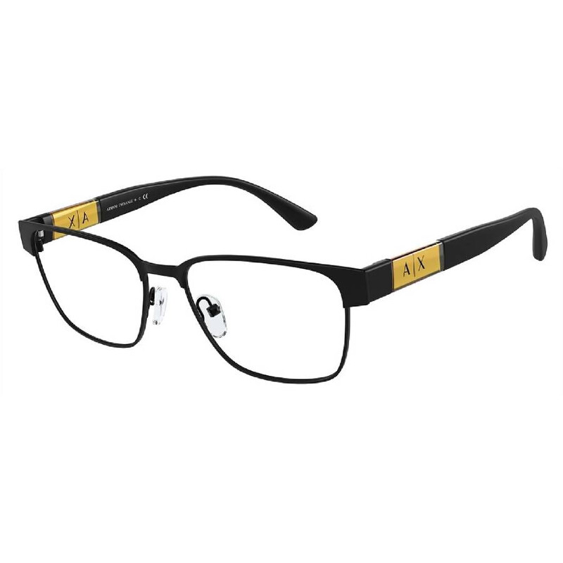 Armani Exchange Demo Square Men's Eyeglasses AX1052 6000 55