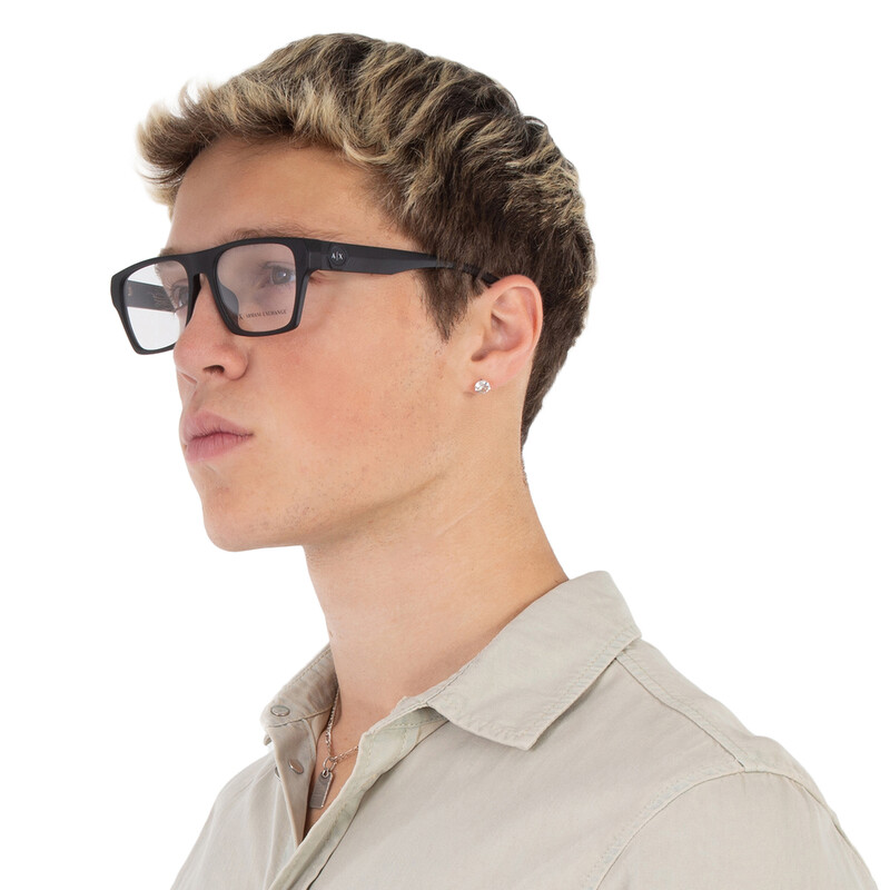 Armani Exchange Demo Square Men's Eyeglasses AX3097F 8078 55 ...