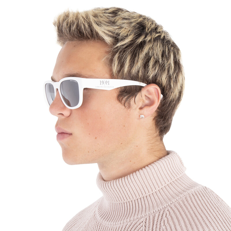 Armani Exchange Gray Mirrored Silver Square Men's Sunglasses