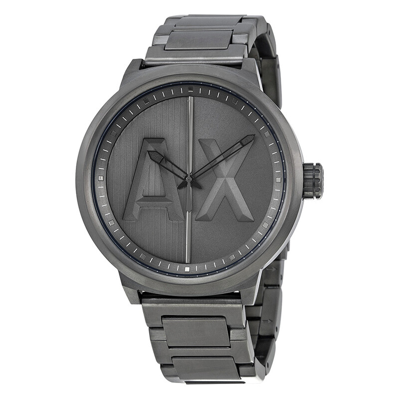 Armani Exchange Grey Dial Gunmetal Stainless Steel Men's Watch