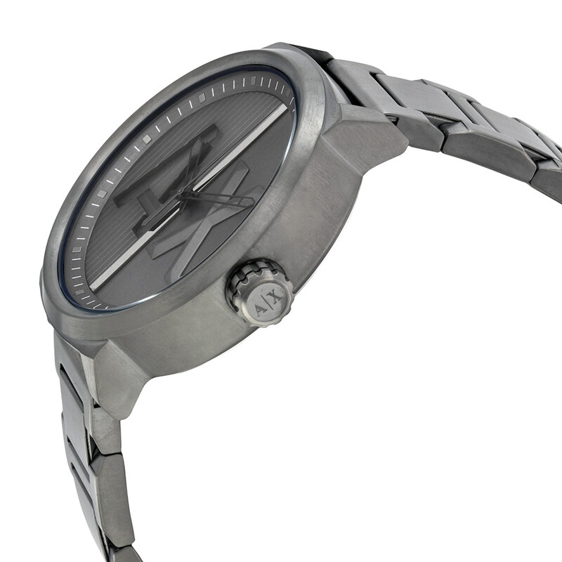 Armani Exchange Grey Dial Gunmetal Stainless Steel Men's Watch