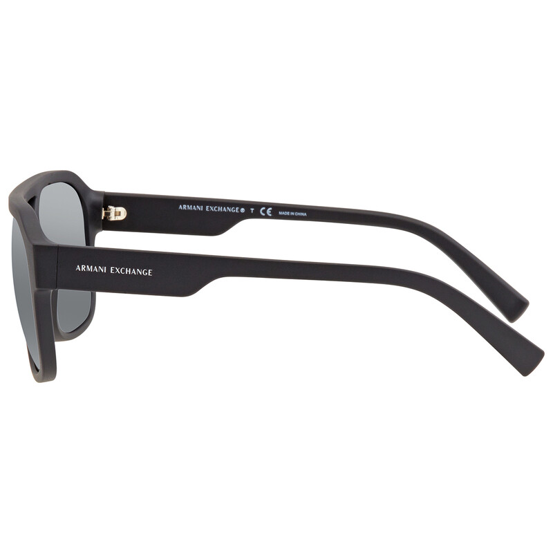 Armani Exchange Light grey mirror black Pilot Men's Sunglasses