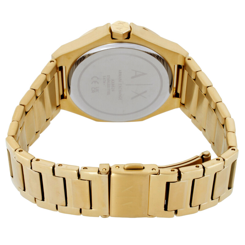Armani Exchange Multifunction Quartz Gold Dial Ladies Watch AX4624