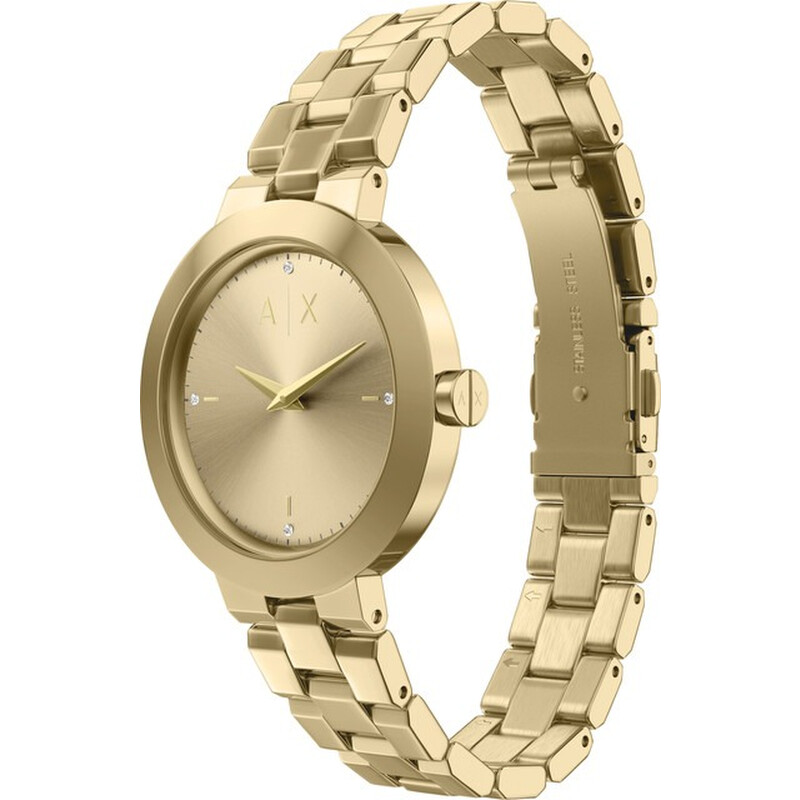 NWT Armani Exchange Quartz Gold Dial Ladies Watch Armani Exchange Quartz Gold Dial Ladies Watch with Bracelet  main image 4