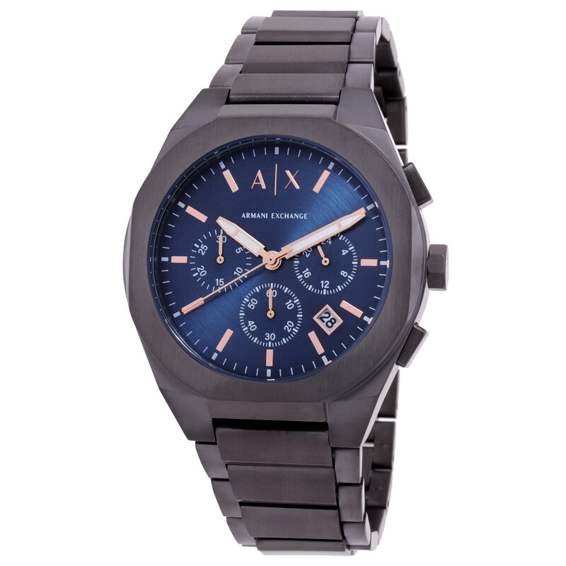 合馬公式アカウント1 ARMANI COLLEZIONI アルマー Armani Exchange Rafael Chronograph Quartz Blue Dial Men's Watch