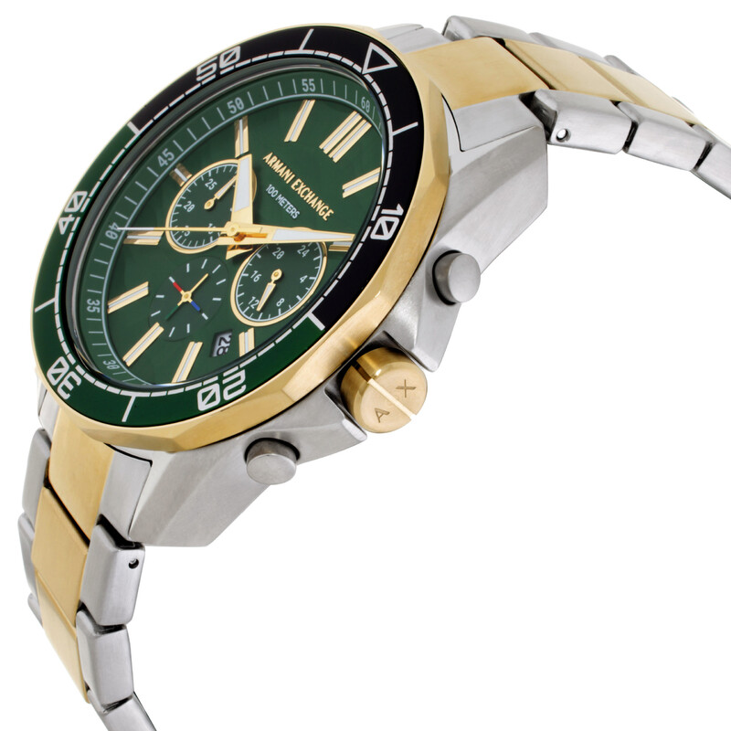 Armani Exchange Spencer Chronograph Quartz Green Dial Men's Watch