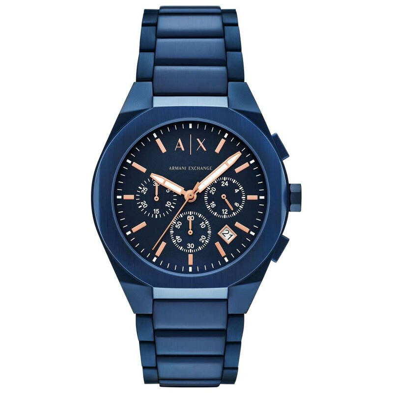 あおあお Armani Exchange Sync Chronograph Quartz Blue Dial Men's Watch