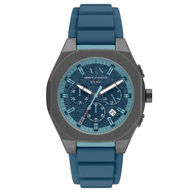 Armani Exchange Sync Chronograph Quartz Blue Dial Men's Watch