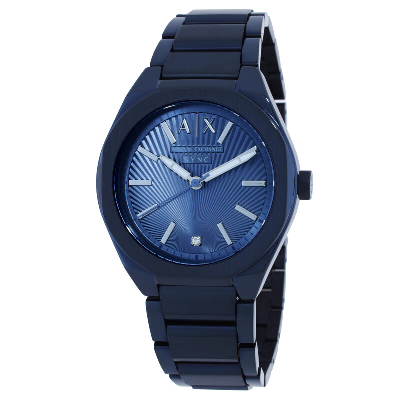 Armani Exchange Sync Quartz Blue Dial Ladies Watch AX6032