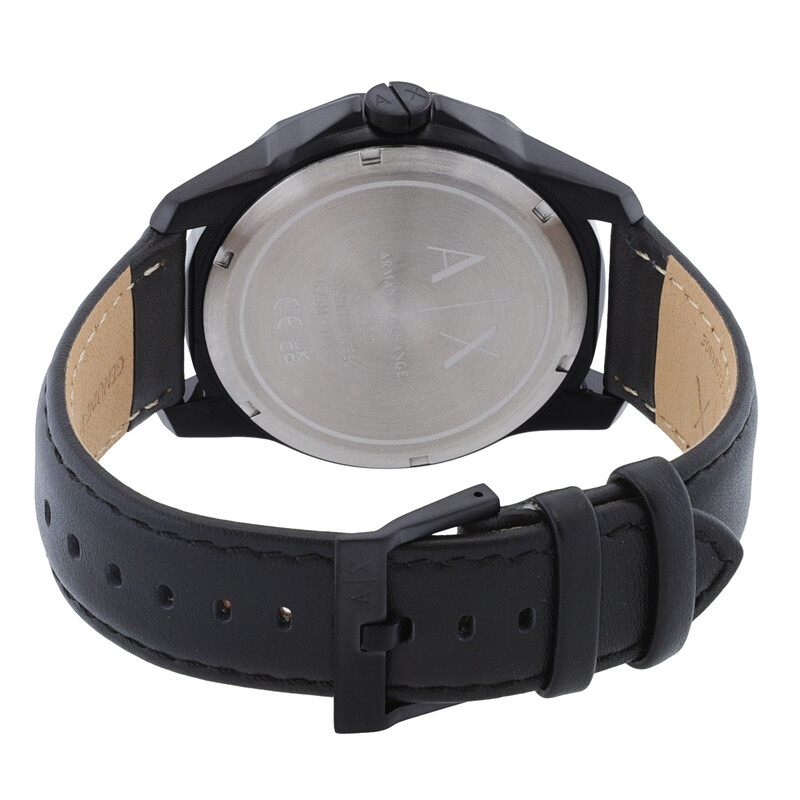 Armani Exchange Three Hand Day-Date Quartz Black Dial Men display picture 1