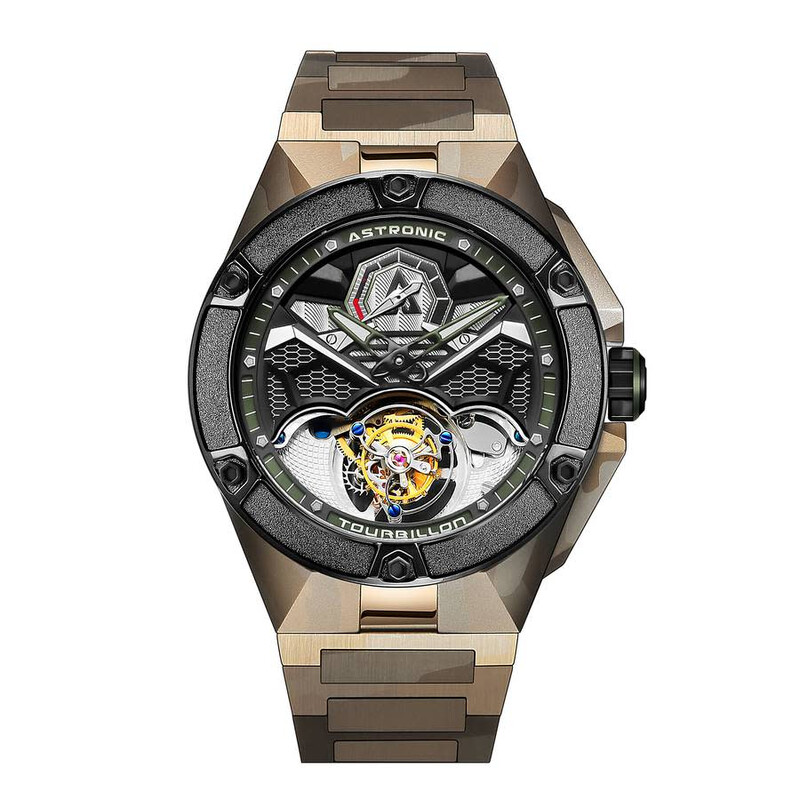 Astronic Nighthawk Tourbillon Hand Wind Gunmetal Dial Men's Watch