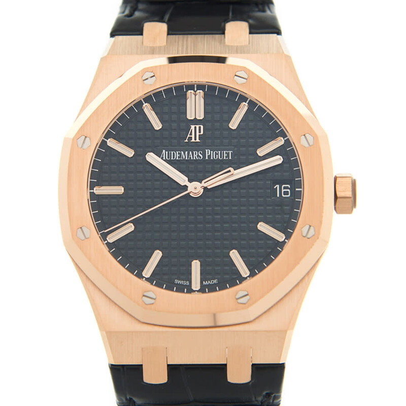 Audemars Piguet Royal Oak Black Dial Automatic Men's Watch 15500OR