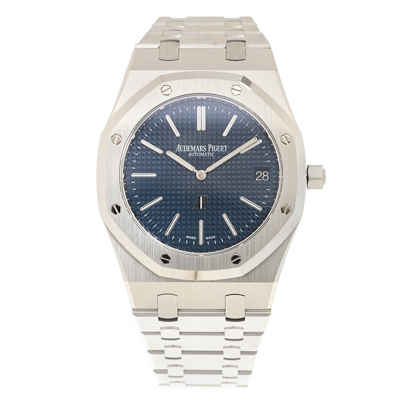 Audemars Piguet Royal Oak "Jumbo" Extra-Thin Automatic Blue Dial Men's  Watch 16202ST.OO.1240ST.02 - Watches - Jomashop