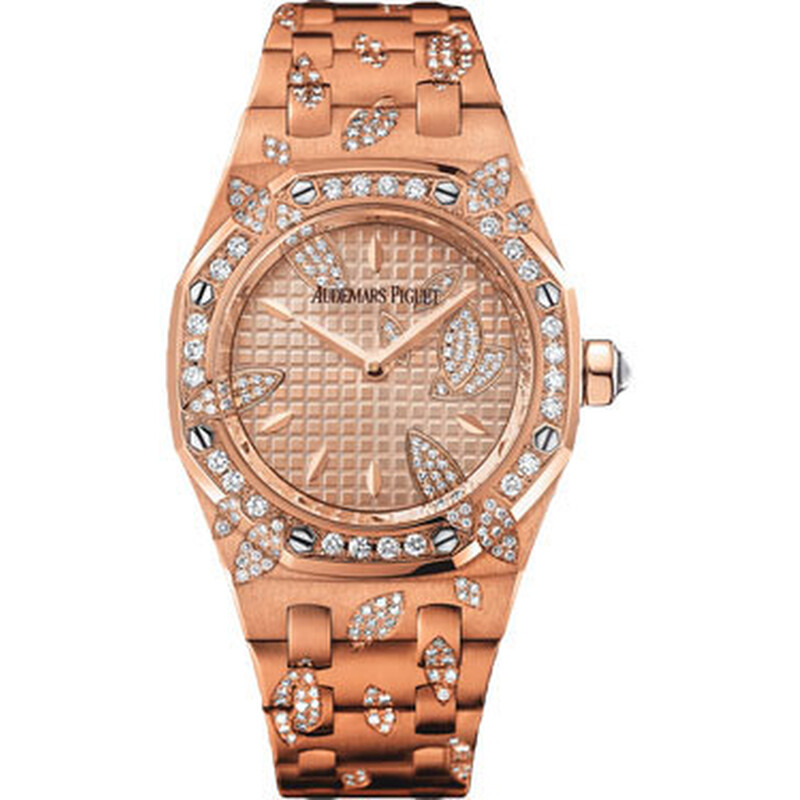 Audemars Piguet Royal Oak Leaves 18kt Pink Gold Diamond Ladies