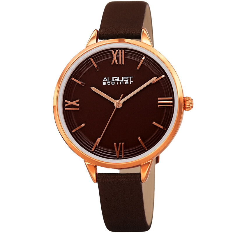 August Steiner Quartz Brown Dial Ladies Watch