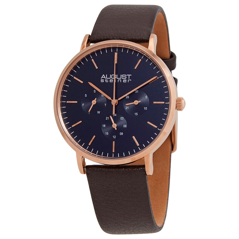 August Steiner Quartz Blue Dial Men display picture 3